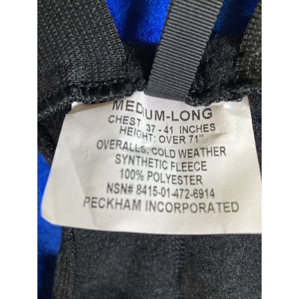 Polartec Fleece Bib Overalls Black Medium-Long NEW Cold Weather Overalls - Picture 15 of 16